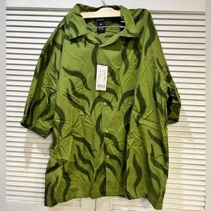 ONWARD 4XL FUNKY GREEN BUTTON UP